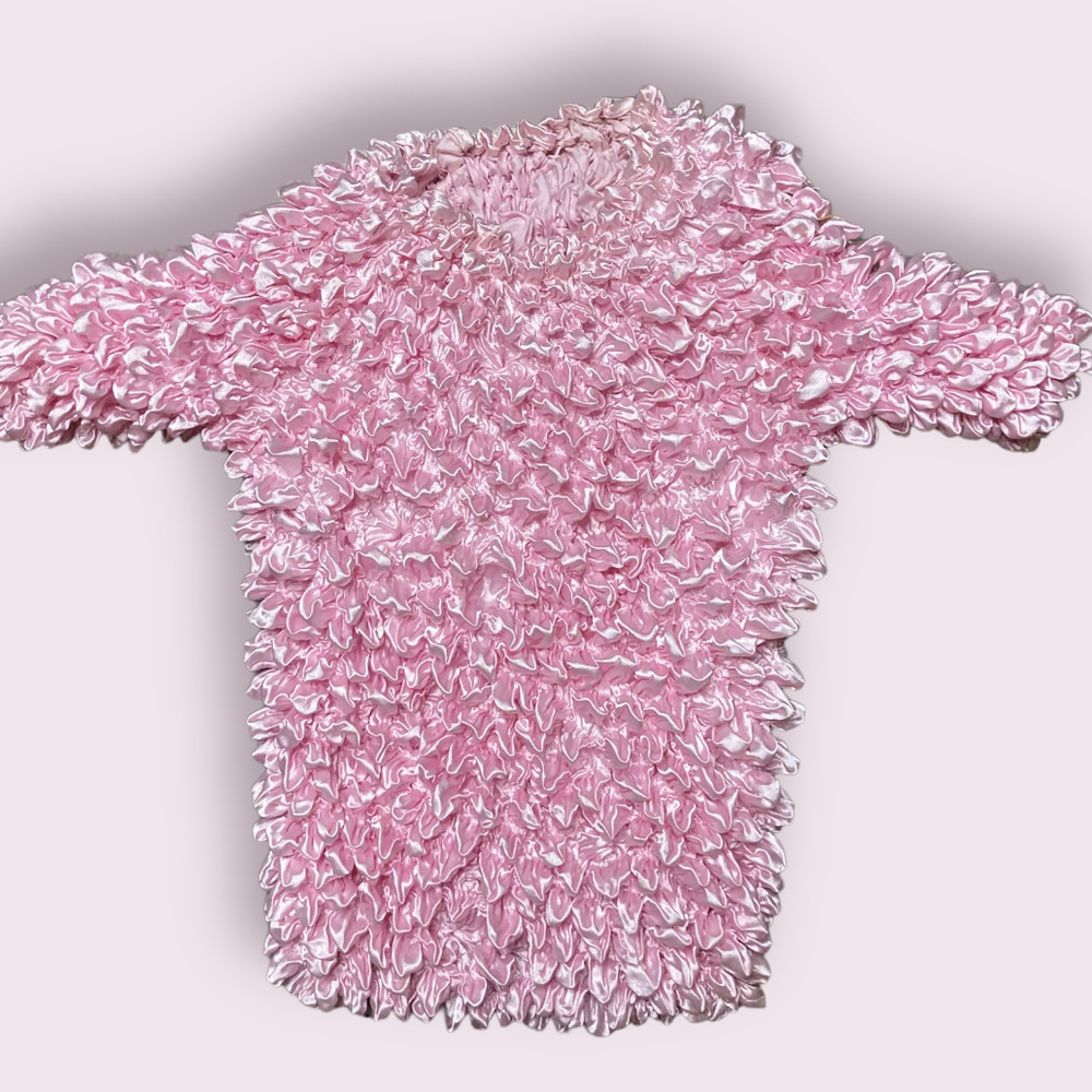 Light Pink Popcorn Top Y2K